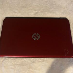 HP Red HP Logo Laptop - Glossy Red Top